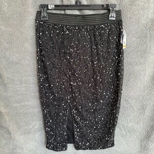Jessica Simpson Black Beaded Pencil Skirt